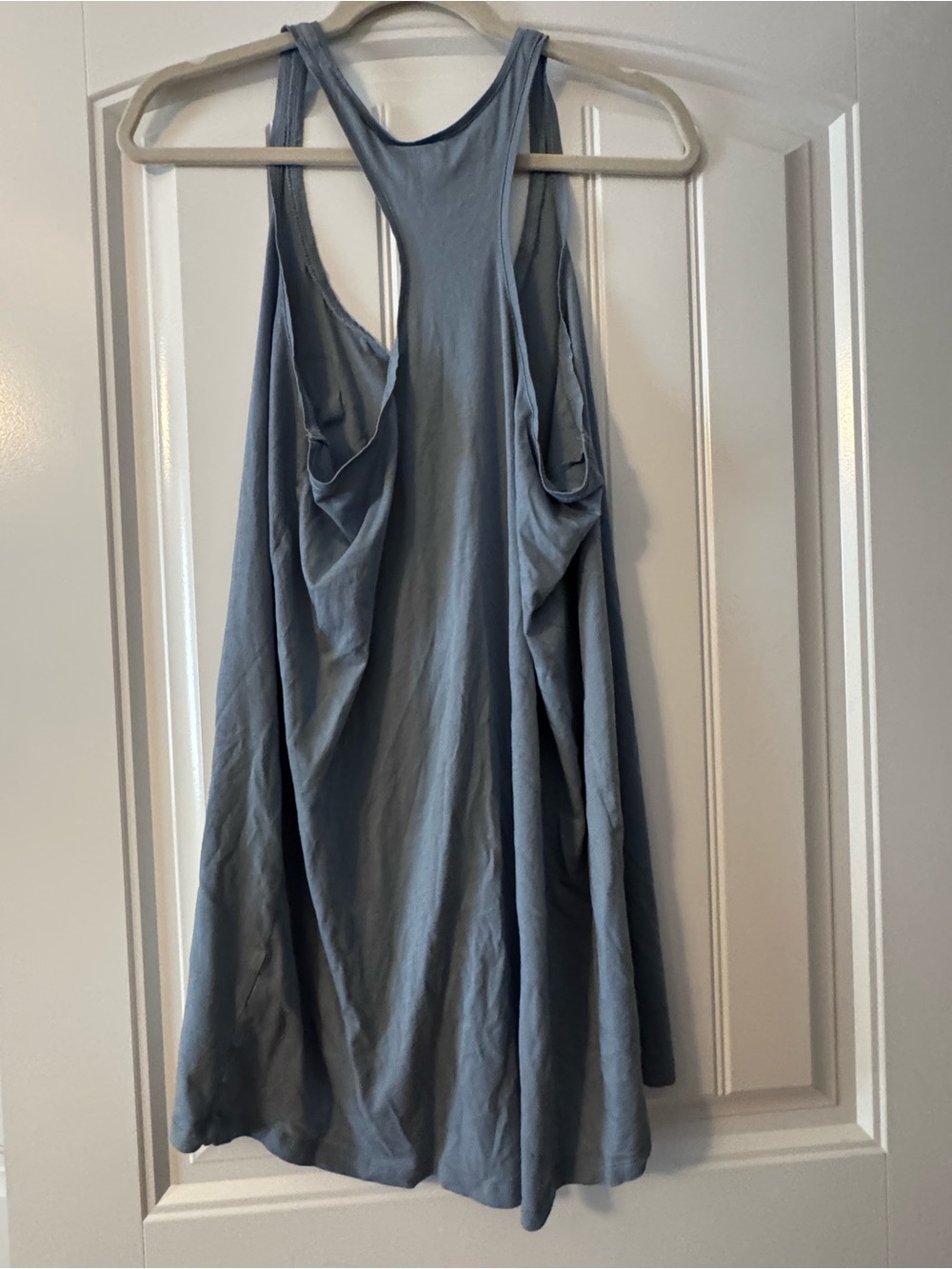 Victoria's Secret Dusty Blue Racerback Sleep Tank with Floral V - Picture 3 of 4